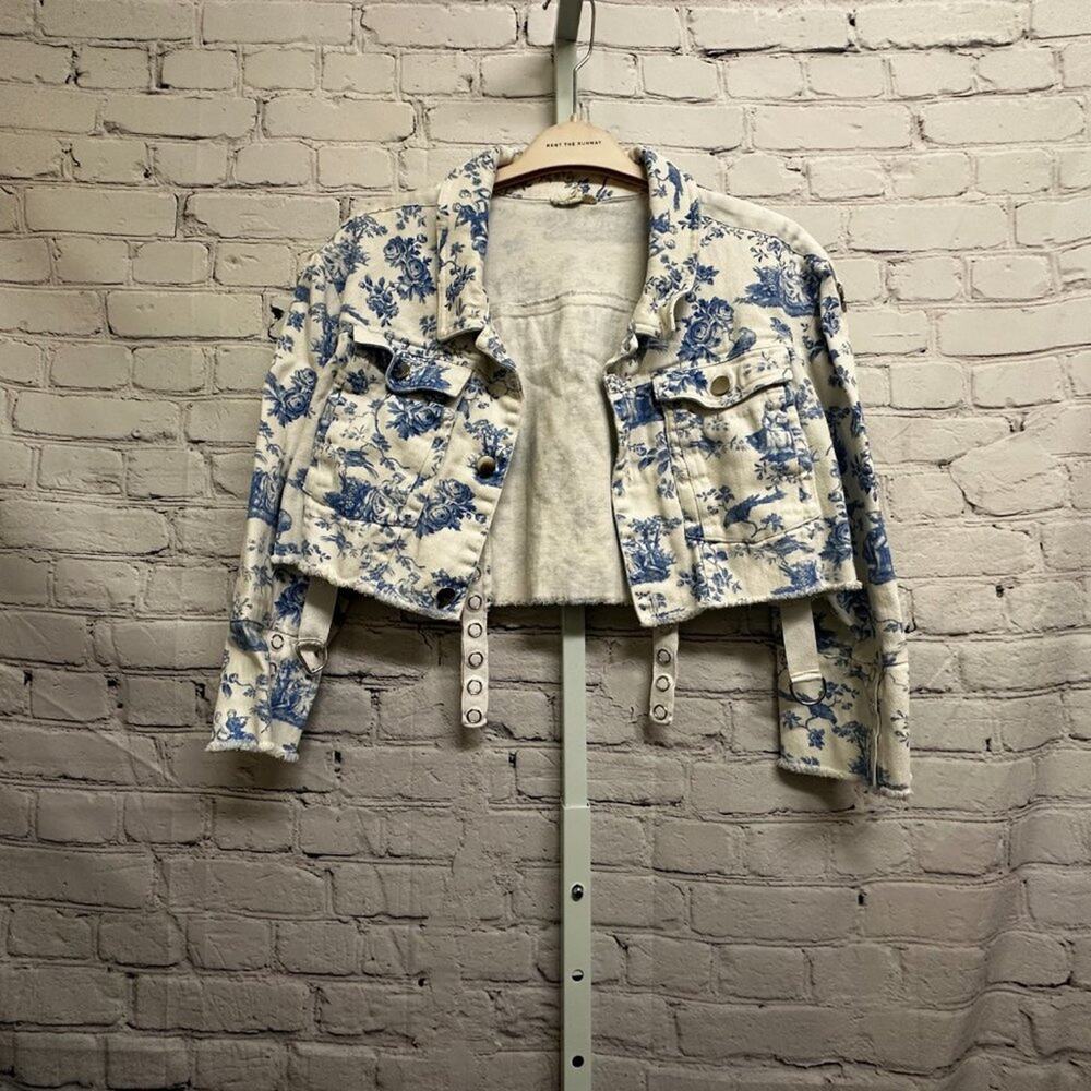 FOR LOVE AND LEMONS - Delphine Cropped Denim Jacket - Picture 2 of 9